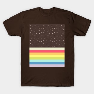 Rainbow Cake Vector Minimalistic T-Shirt